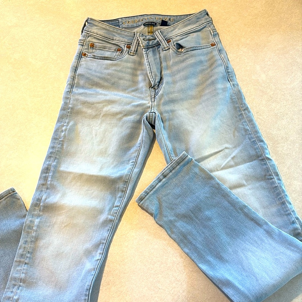 American Eagle Outfitters Blue Slim Jeans with Soft Denim